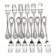 Christofle box of twelve Marly cake forks, silver-plated metal