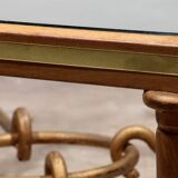 Elegant Gilded Iron Coffee Table by Giovanni Banci, Italy 1970