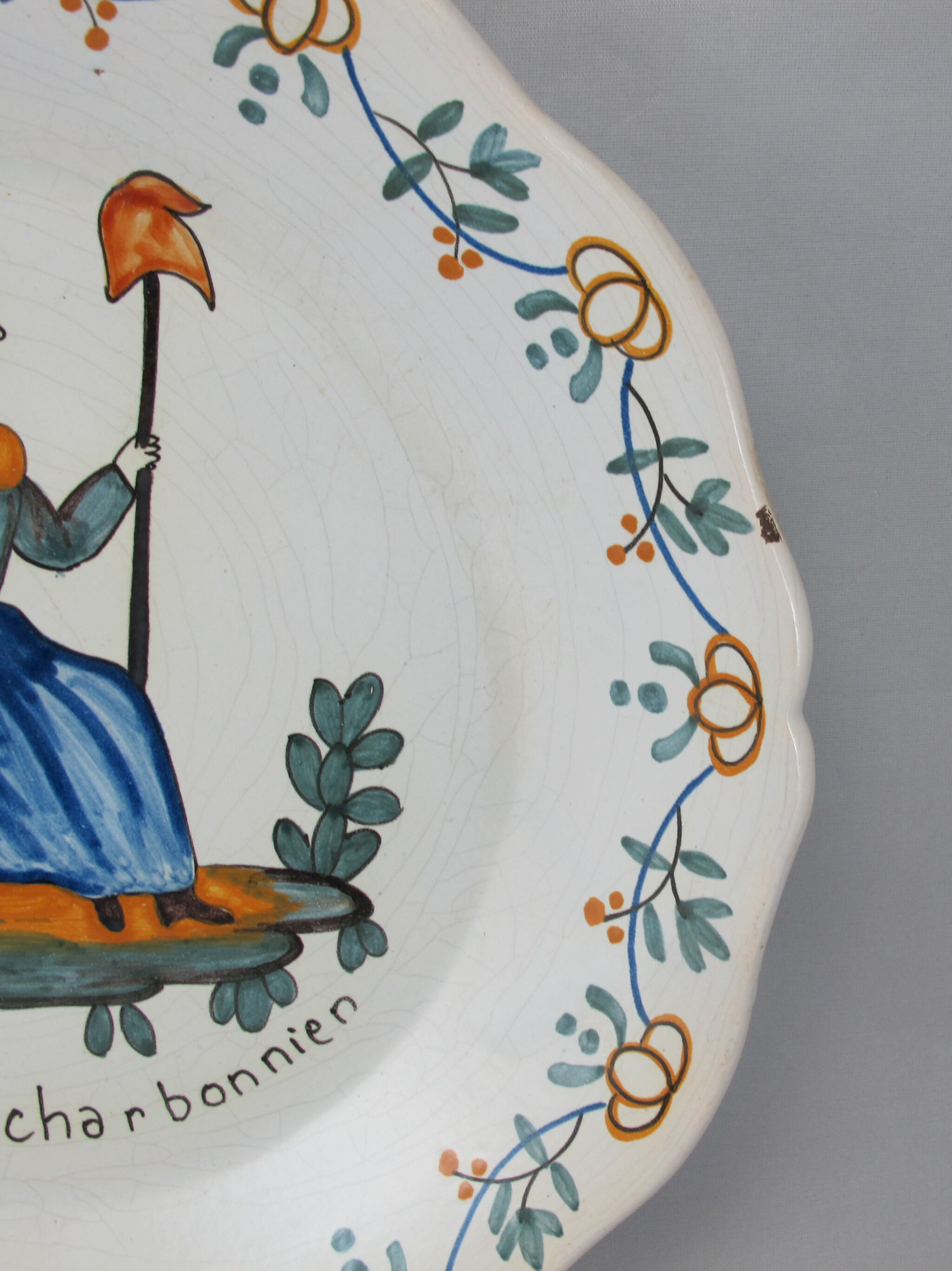 Assiette en faïence nevers n°3