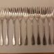 Set of 12 ercuis oyster forks in silver metal
