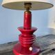 Burgundy ceramic lamp