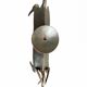 Zoomorphic candle holder in African wrought iron