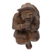 Hand-Carved Oak Wall Figure of a man, France ca. 1850