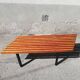 Banc vintage métal et lattes de bois