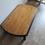 Table basse ancienne noire et bois