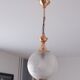 Hanging lamp brass & ball glass 50