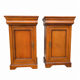 Pair of vintage bedside tables in solid cherry wood – Louis-Philippe style