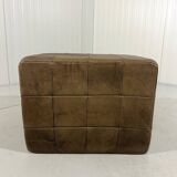 Pouf patchwork en cuir De Sede