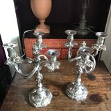 Silver end XIX century bronze candelabra