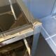 Table basse double plateau verre chrome style Bauhaus vintage 1970