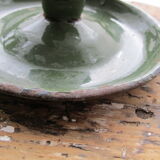 Cave rat bougeoir in green emailed tole