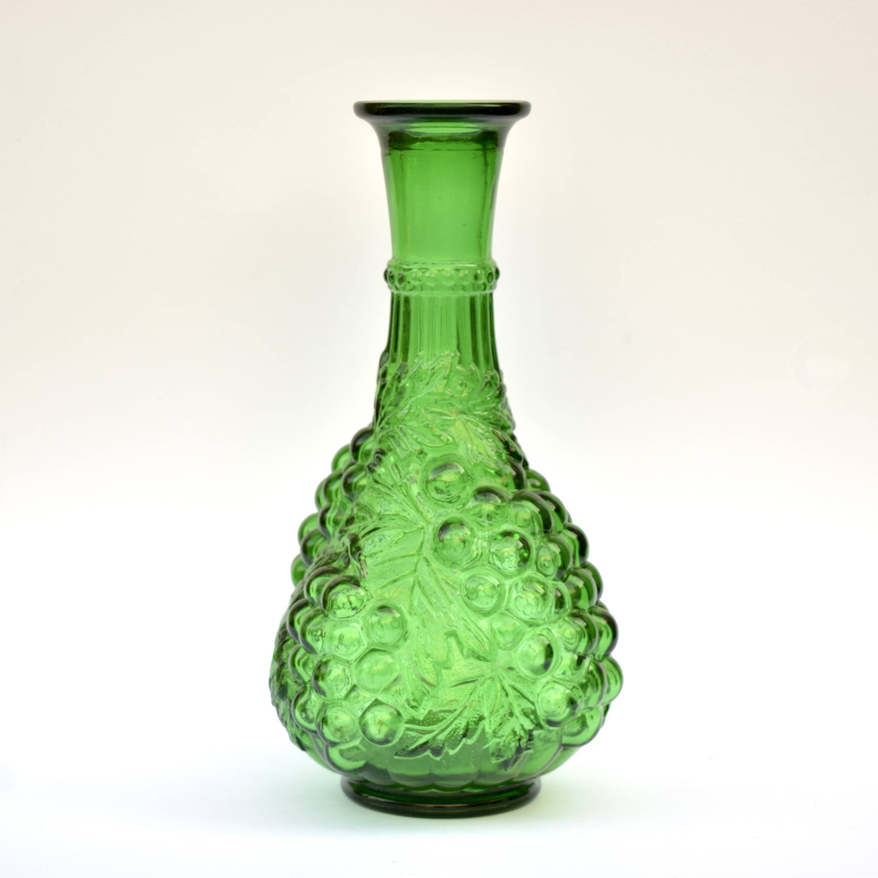 Empoli Génie green glass carafe - Made in Italy - 1960s