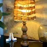 Vintage / bohemian chic wooden lamp