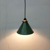 Old enamelled sheet metal lamp