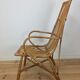 50s rattan chair, high-back basket