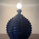Vintage enameled ceramic lamp base from the 70s