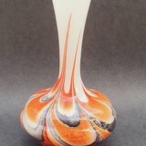 Vase Italy by Carlo Moretti 1970 opaline orange black
