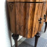 Pair of bedsides in walnut veneer 1940s