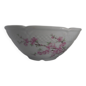 Berry high porcelain salad bowl, creation L.Lourioux