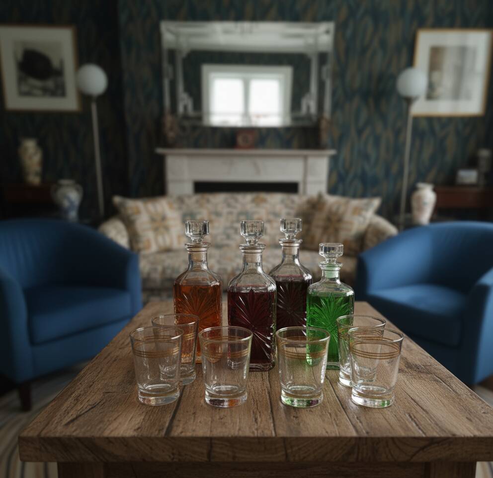 Set of 6 Art Deco Cooked Wine Glasses - 1930s Certified - Gold Rims