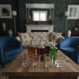 Set of 6 Art Deco Cooked Wine Glasses - 1930s Certified - Gold Rims