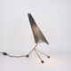 Tripod table lamp brass and metal 1950s