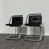 Chrome Tubular Steel Armchairs by Luigi Bardini, 1970s, Set of 2