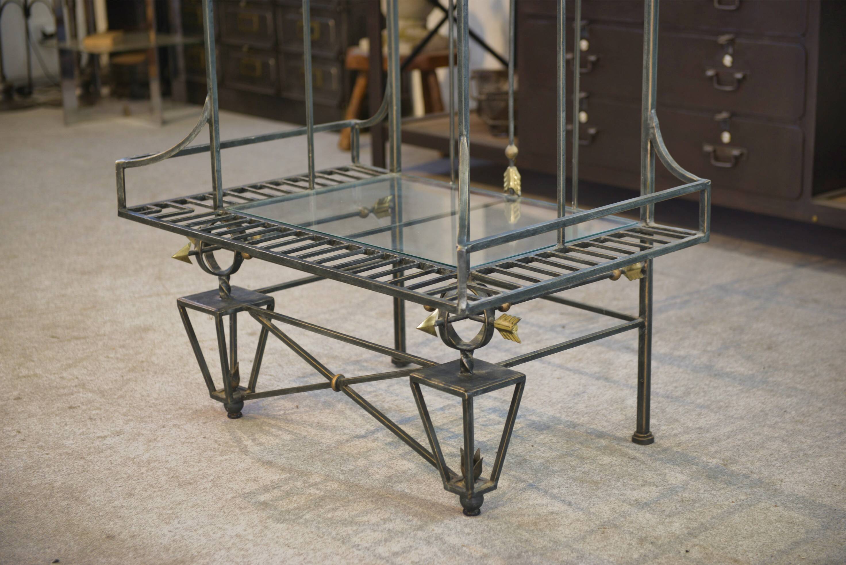 Wrought iron shelf 1950s