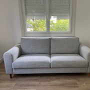 Canapé 3 places + pouf