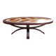 Table basse en bois céramique et métal de Dan Vallauris 1960