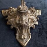 Swivel table mirror in golden metal