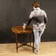 Side table English inlaid wood