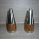 Salt shaker and pepper for the table, in wood and stainless steel