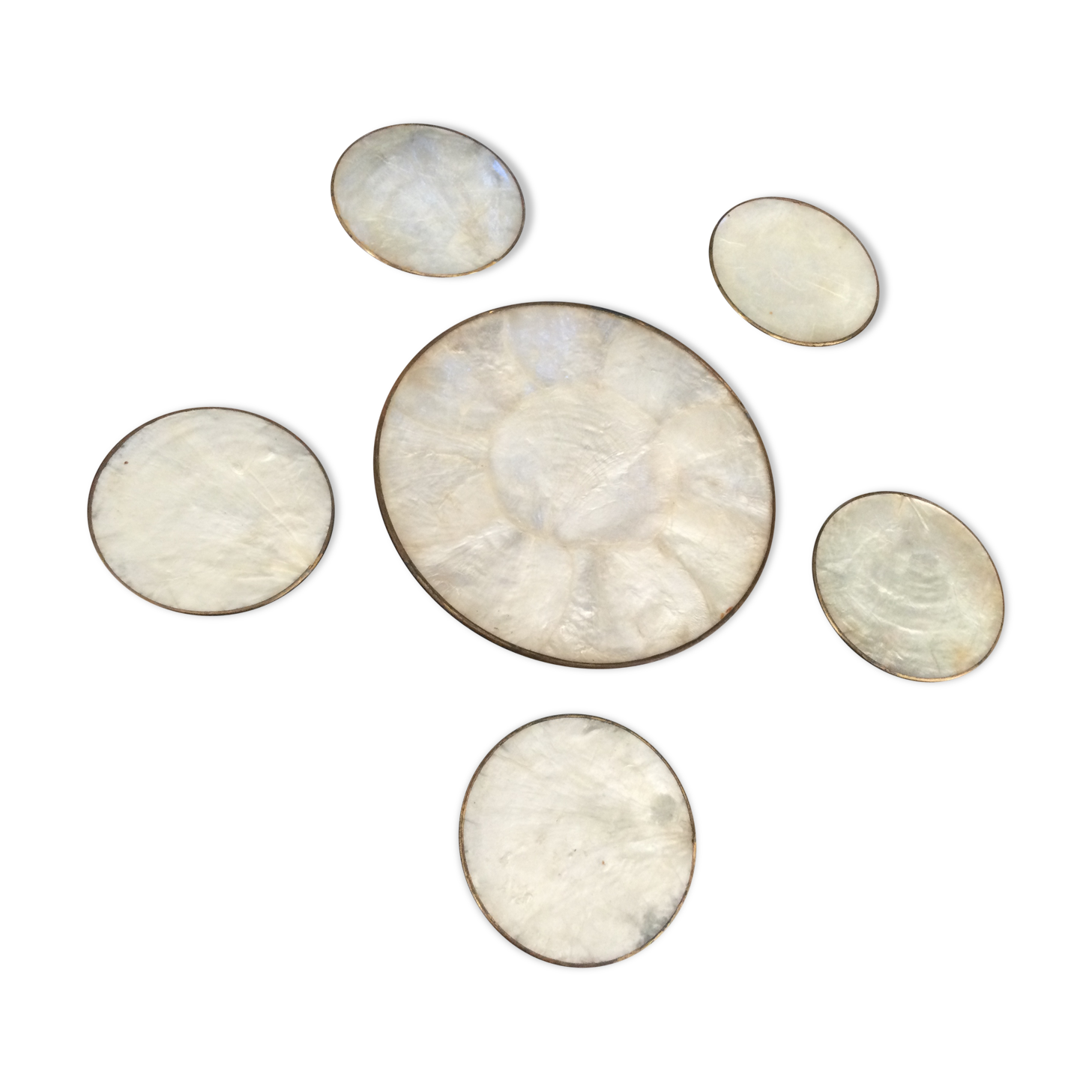 Under vintage glasses in mother-of-pearl