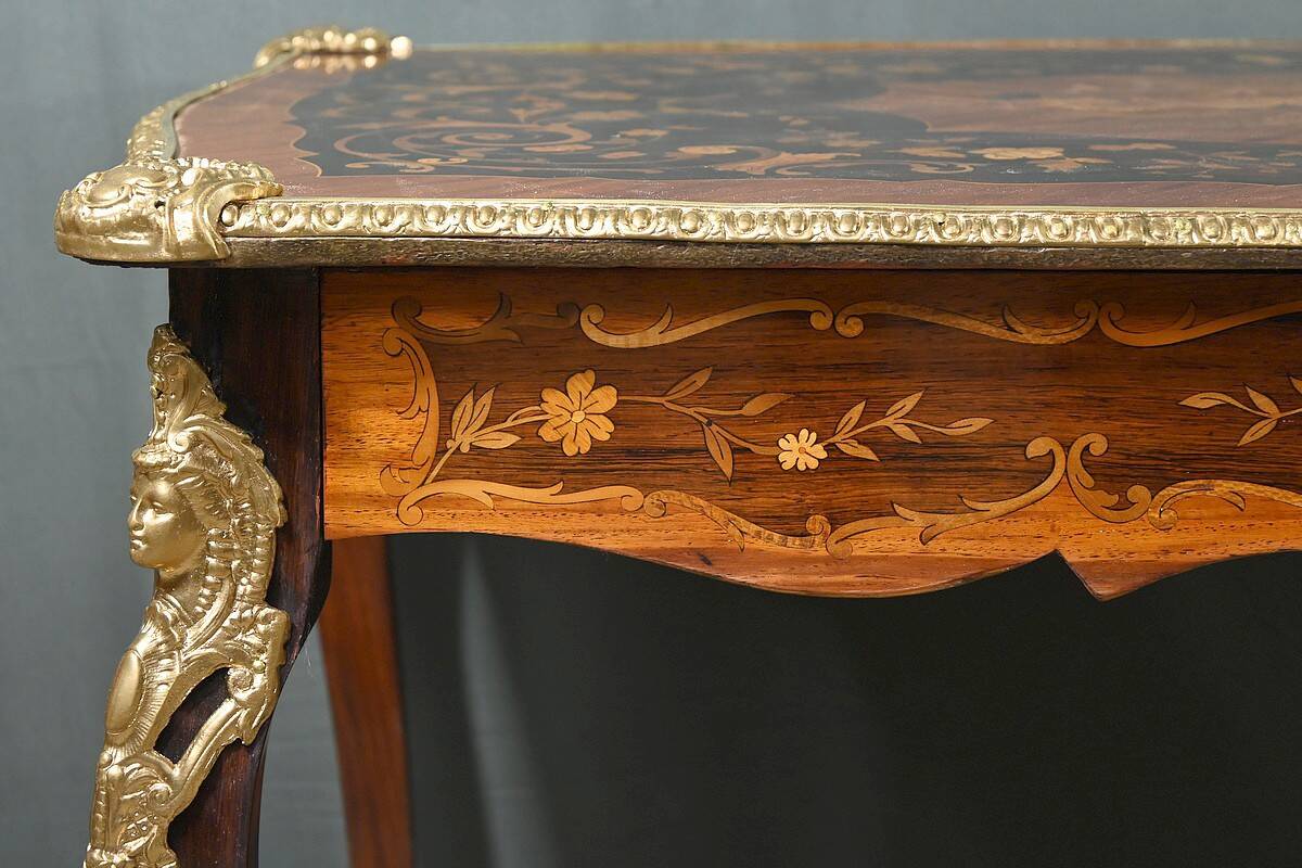Rosewood Table with Marquetry, Napoléon III period