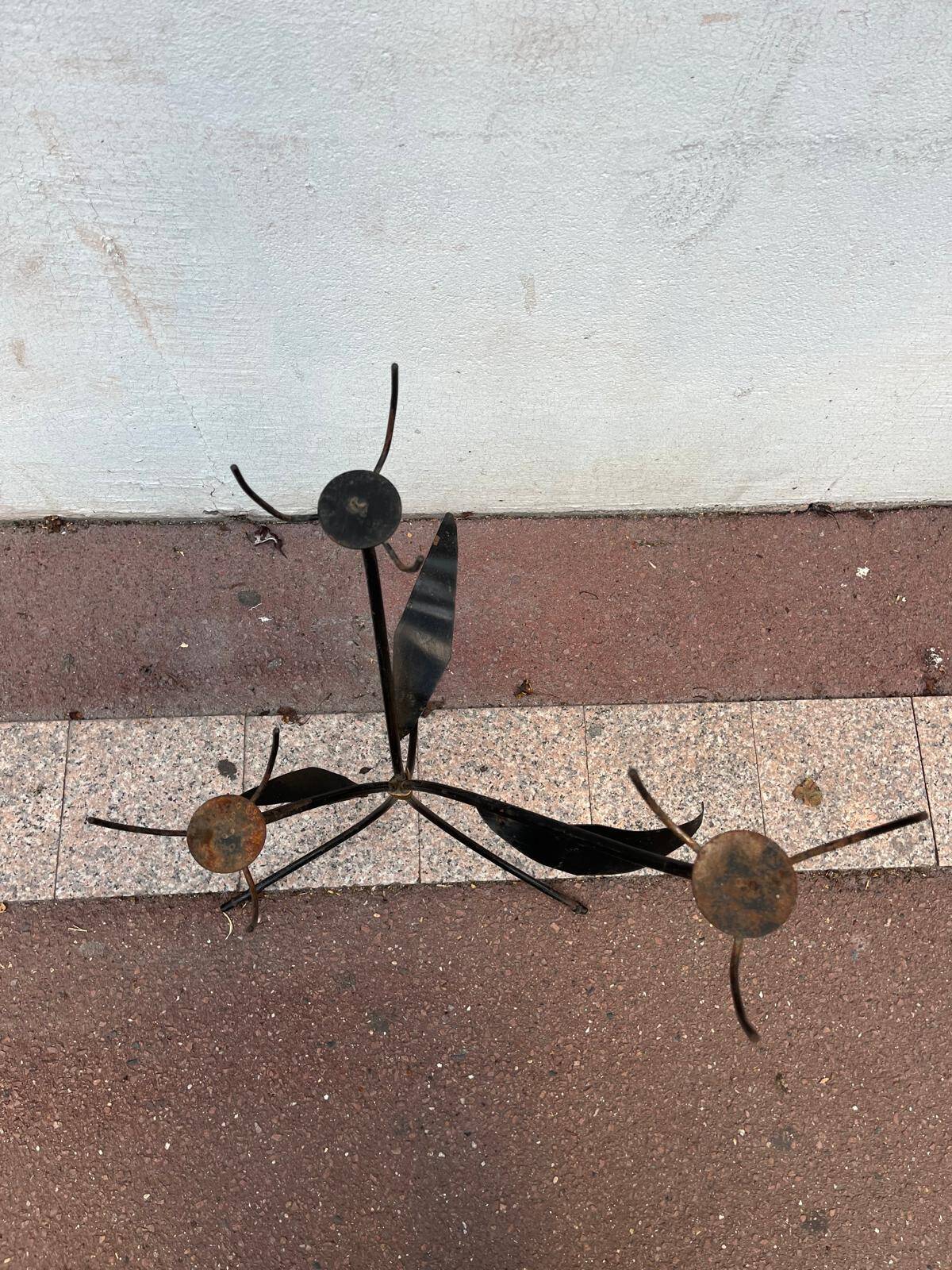 Porte plante en métal années 50