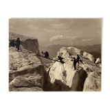 Tableau photo d'Auguste Couttet "passage crevasse fin du 19 eme siècle"