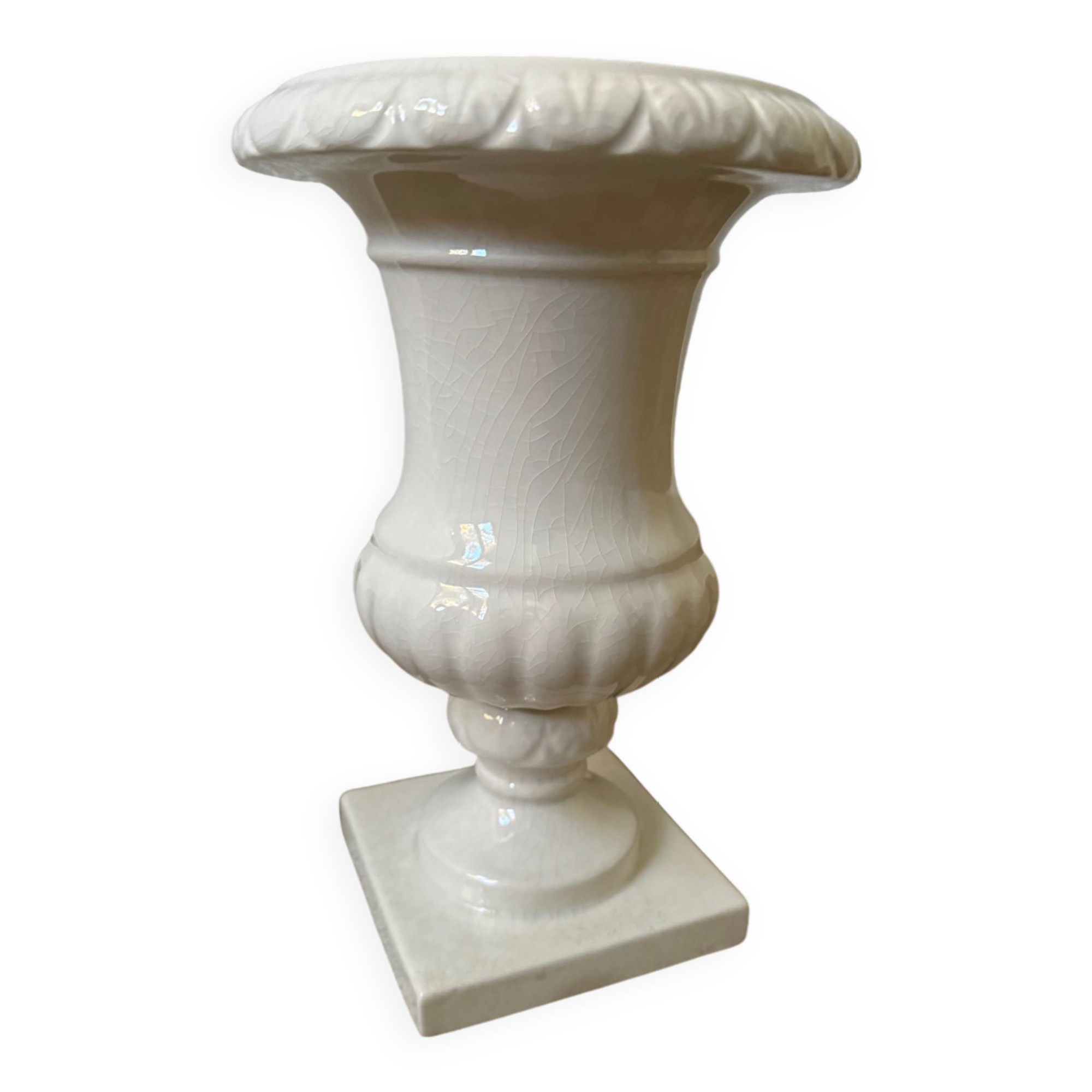 Antique Gien earthenware Medici vase