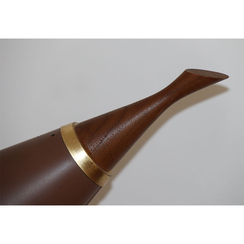 Vintage desk lamp double casserole in metal and brass, 1960