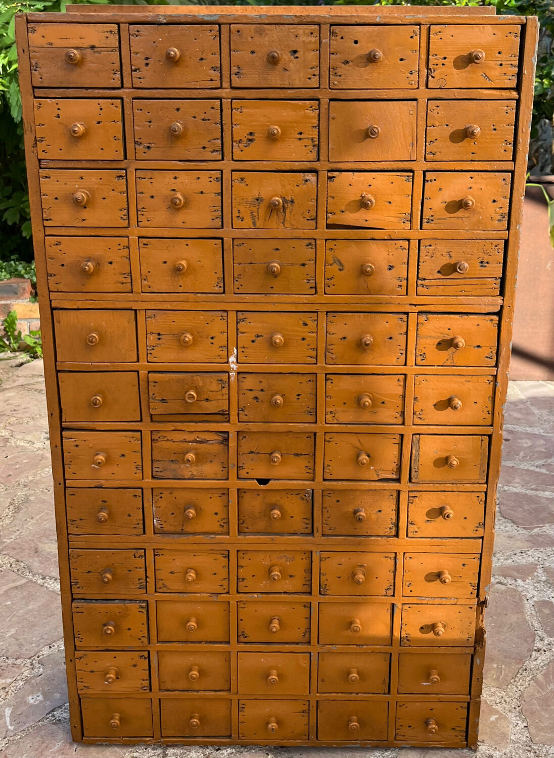 Industrial wooden drawer cabinet