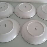 Lot de 5 assiettes creuses- Faïencerie Arzberg- 1960/70