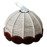 1970s two-tone wool pendant light, Germany