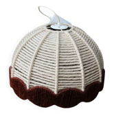 1970s two-tone wool pendant light, Germany