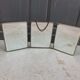 Old barber triptych mirror to put or hang 19x25cm