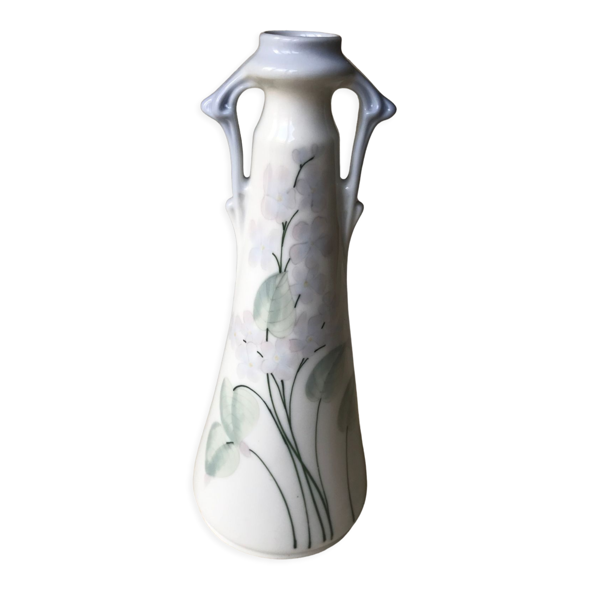 Art Nouveau vase with lila decoration, Galluba & Hofmann