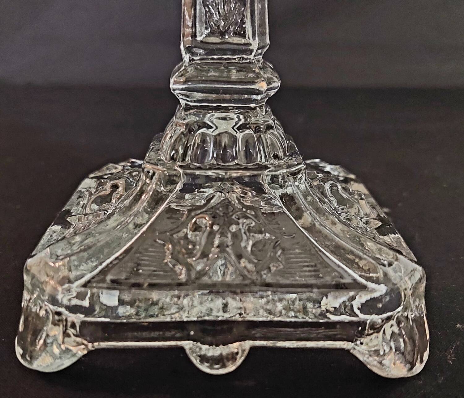 Bougeoir Ancien en Verre