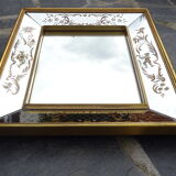 Venetian mirror with parecloses 54x45cm