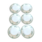 Set de 6 assiettes plates saint Amand ton vert serie 4003