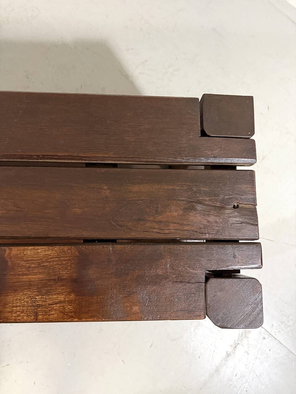 Large brutalist oak bench or wall table 1900’s