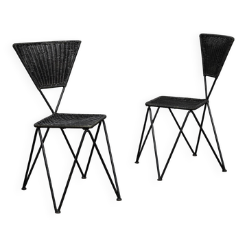Rare pair of “Sonett” chairs by Karl Fostel Seniors Erben (1950s)